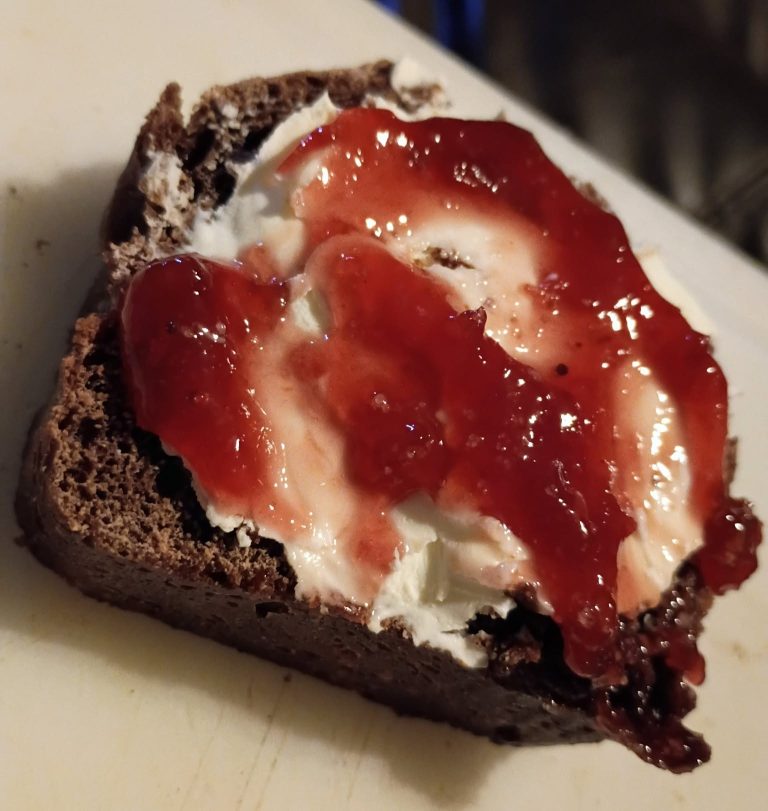 chocolate sourdough with cream cheese